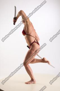 Eneli Action Pose with Katanas